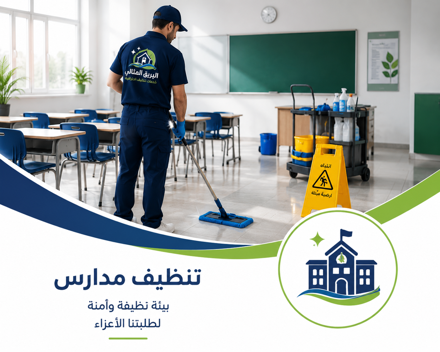 تنظيف مدارس بالباحة داخل الفصول والمرافق التعليمية